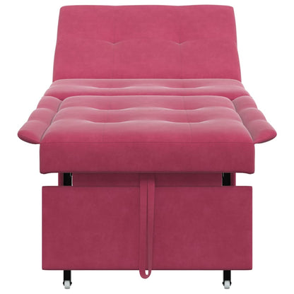Schlafsofa Weinrot 67 x 194 x 38 cm Samt