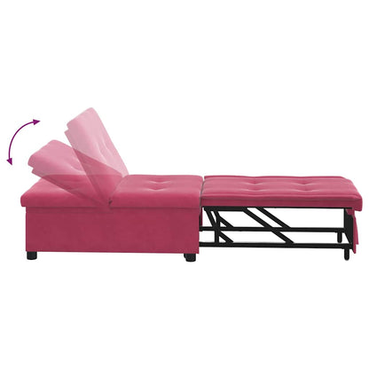 Schlafsofa Weinrot 67 x 194 x 38 cm Samt