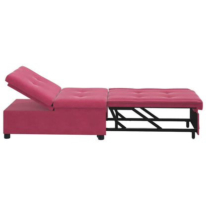Schlafsofa Weinrot 67 x 194 x 38 cm Samt