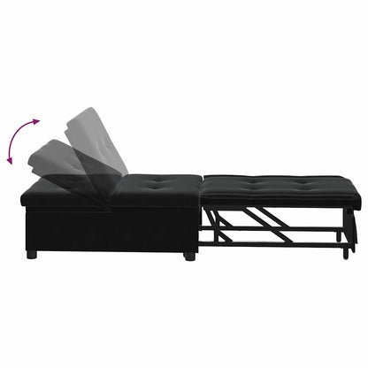 Schlafsofa Schwarz 67 x 194 x 38 cm Samt