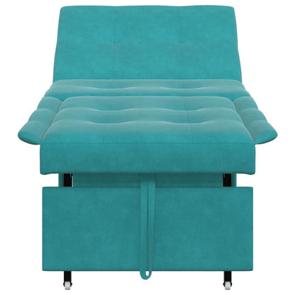 Schlafsofa Türkis 67 x 194 x 38 cm Samt