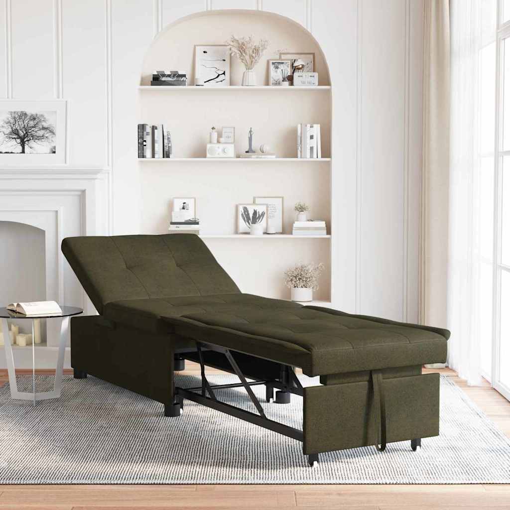 Schlafsofa Dunkelgrau 67 x 194 x 38 cm Faux Wildleder