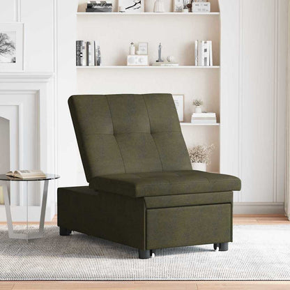 Schlafsofa Dunkelgrau 67 x 194 x 38 cm Faux Wildleder