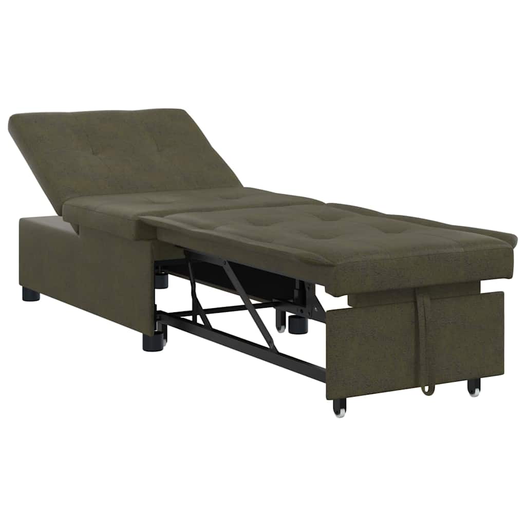 Schlafsofa Dunkelgrau 67 x 194 x 38 cm Faux Wildleder