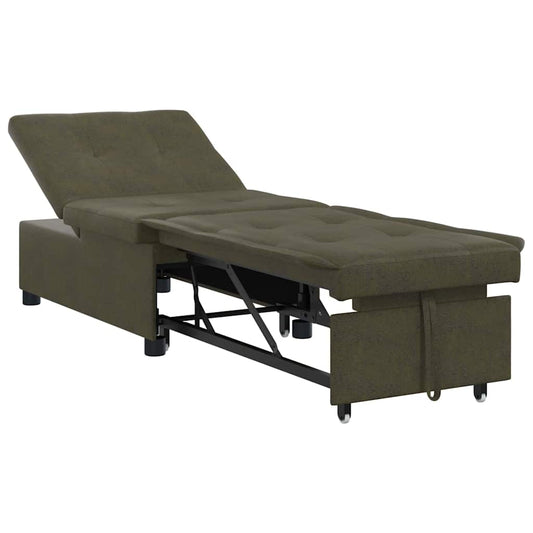 Schlafsofa Dunkelgrau 67 x 194 x 38 cm Faux Wildleder