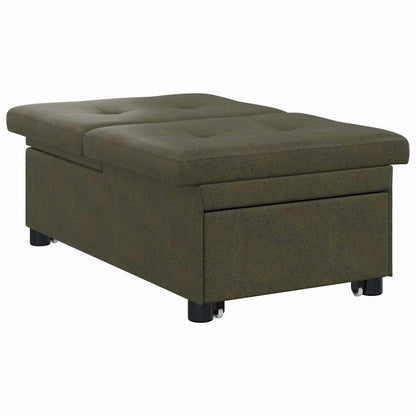Schlafsofa Dunkelgrau 67 x 194 x 38 cm Faux Wildleder