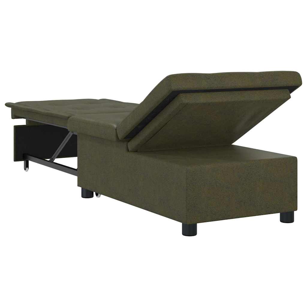 Schlafsofa Dunkelgrau 67 x 194 x 38 cm Faux Wildleder