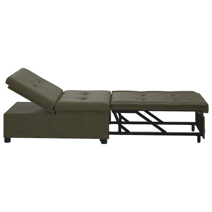 Schlafsofa Dunkelgrau 67 x 194 x 38 cm Faux Wildleder
