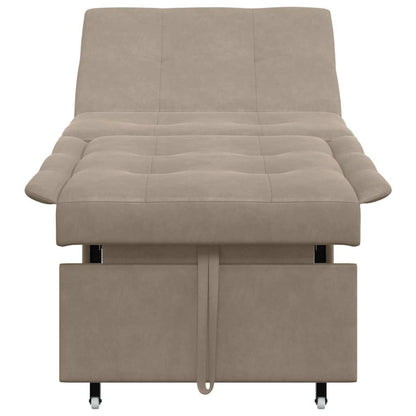 Sofa Bett mit Kissen Taupe 67 x 194 x 82 cm Sperrholz