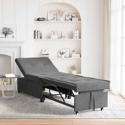 Sofa Bett Dunkelgrau 67 x 194 x 82 cm