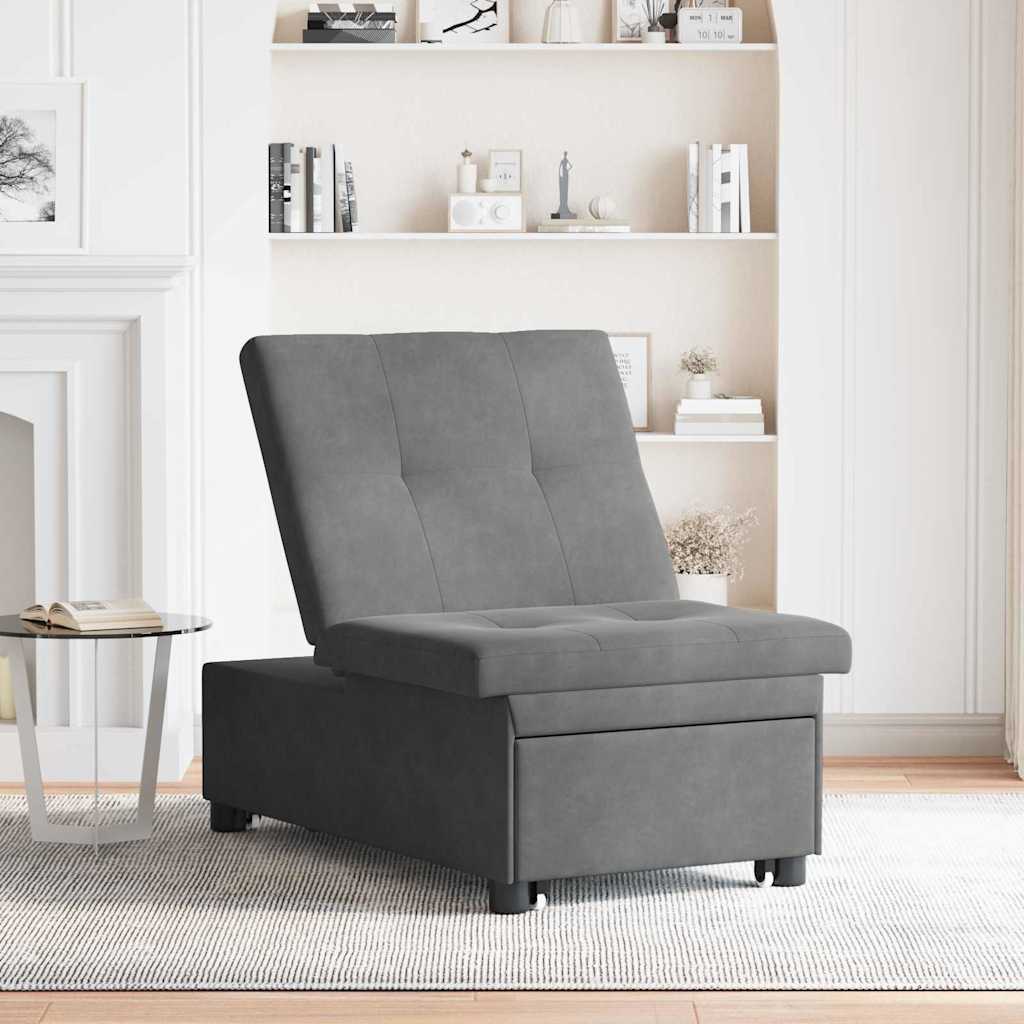 Sofa Bett Dunkelgrau 67 x 194 x 82 cm