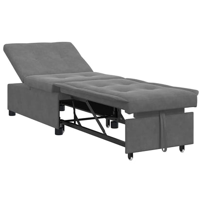 Sofa Bett Dunkelgrau 67 x 194 x 82 cm