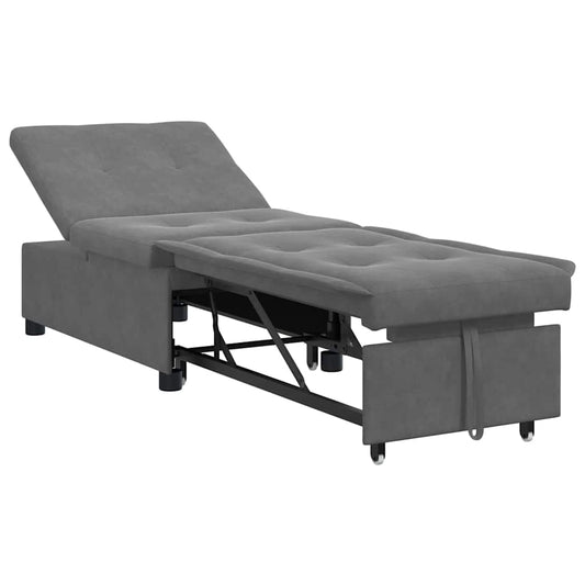 Sofa Bett Dunkelgrau 67 x 194 x 82 cm