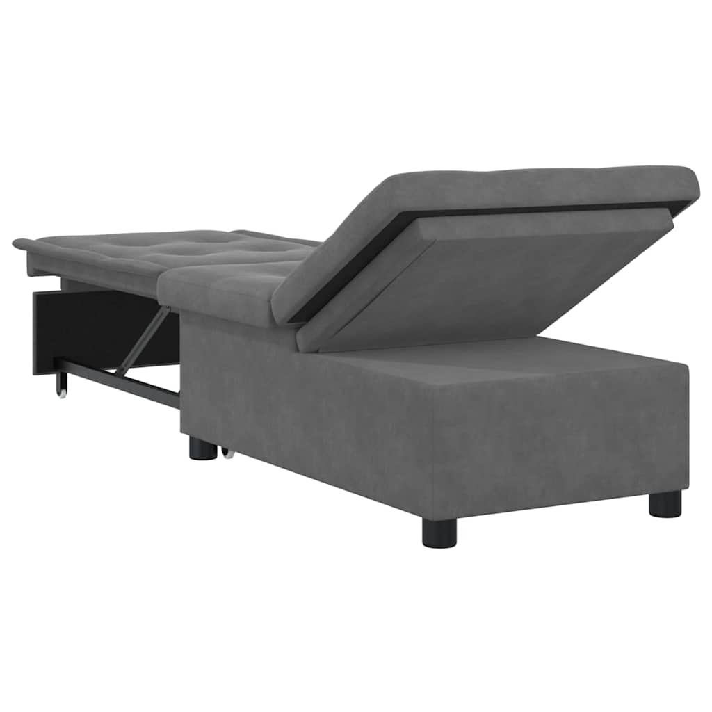 Sofa Bett Dunkelgrau 67 x 194 x 82 cm