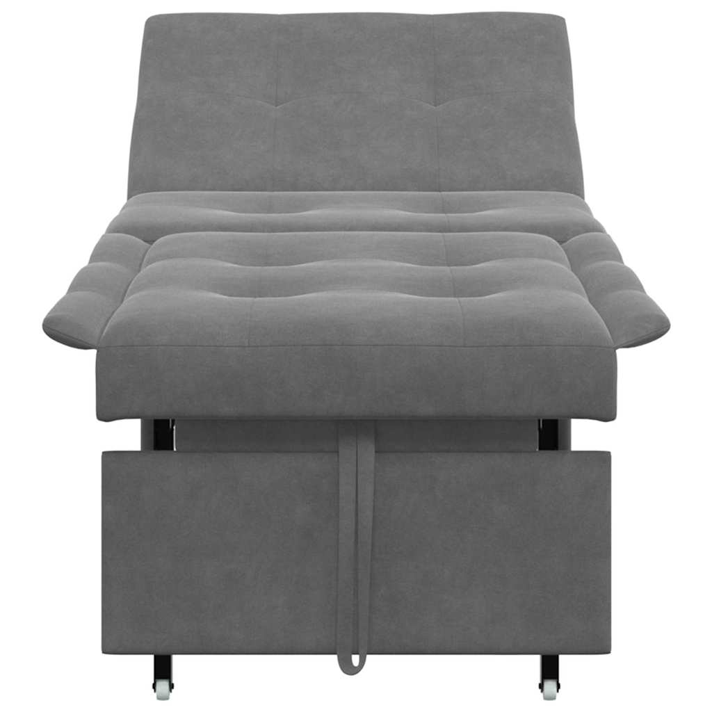 Sofa Bett Dunkelgrau 67 x 194 x 82 cm