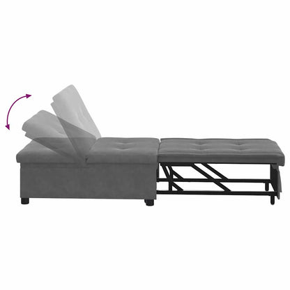 Sofa Bett Dunkelgrau 67 x 194 x 82 cm