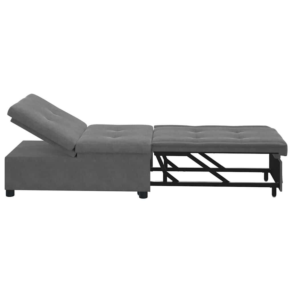 Sofa Bett Dunkelgrau 67 x 194 x 82 cm
