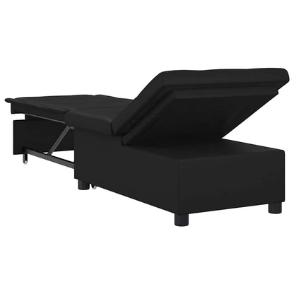 Sofa Bett mit Kissen Schwarz 67 x 194 x 82 cm Sperrholz