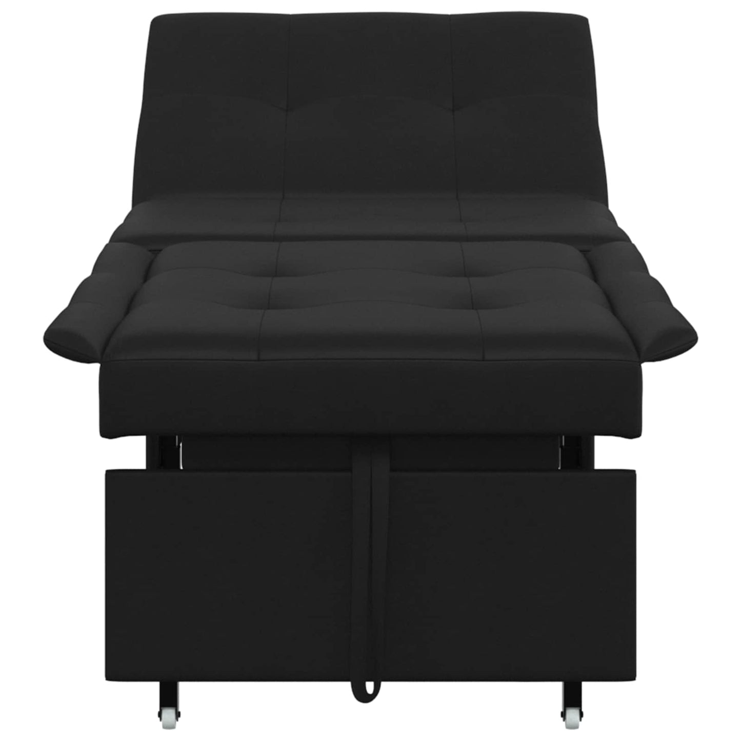 Schlafsofa mit Kissen Schwarz 67 x 194 x 82 cm Sperrholz