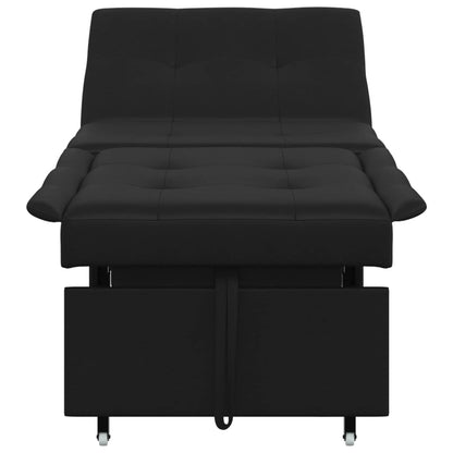 Schlafsofa mit Kissen Schwarz 67 x 194 x 82 cm Sperrholz