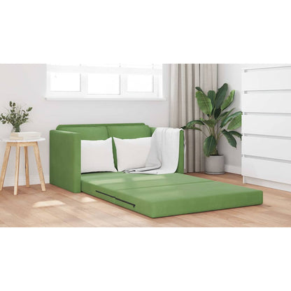 Fußsofa-Bett mit Kissen Hellgrün 122 x 70 x 60 cm Samt