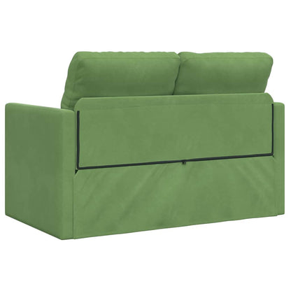 Fußsofa-Bett mit Kissen Hellgrün 122 x 70 x 60 cm Samt