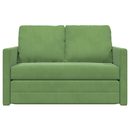 Fußsofa-Bett mit Kissen Hellgrün 122 x 70 x 60 cm Samt