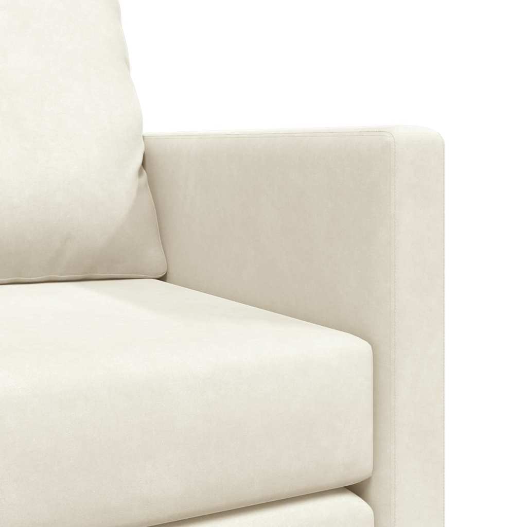 Fußsofa-Bett mit Kissen Creme 122 x 70 x 60 cm Samt