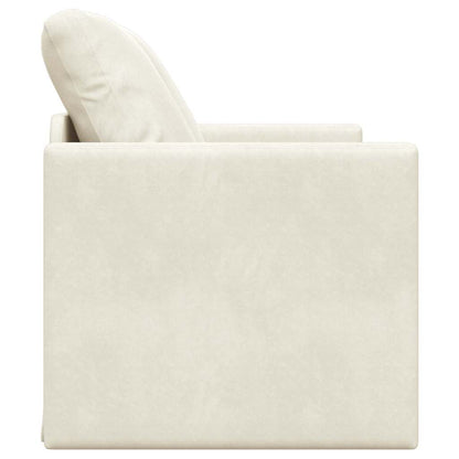 Fußsofa-Bett mit Kissen Creme 122 x 70 x 60 cm Samt