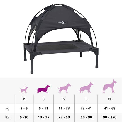 Hundebett Schwarz s Stahl
