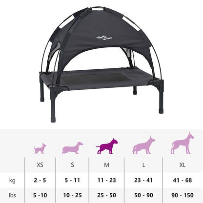 Hundebett Schwarz m Stahl