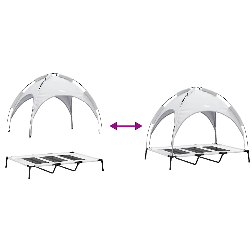Hundebett Silber Grau xl Stahl