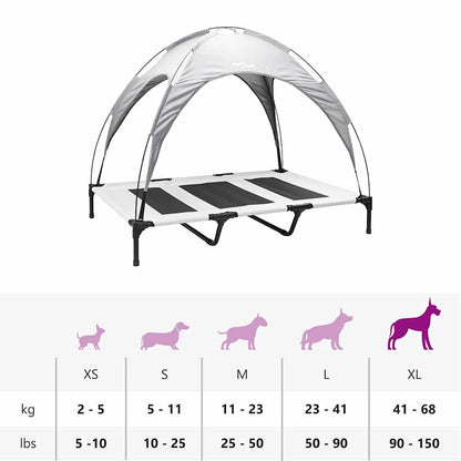 Hundebett Silber Grau xl Stahl