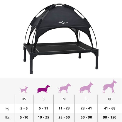Hundebett Schwarz s Stahl