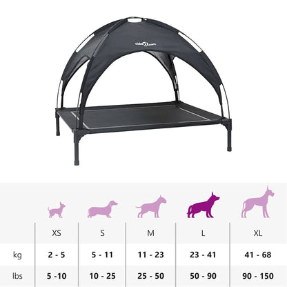 Hundebett Schwarz l Stahl