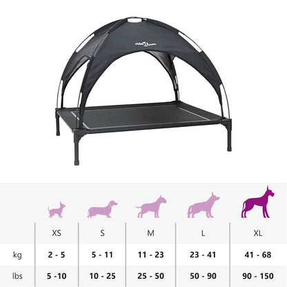 Hundebett Schwarz xl Stahl