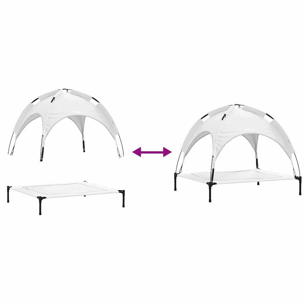 Hundebett Silbergrau xl Stahl