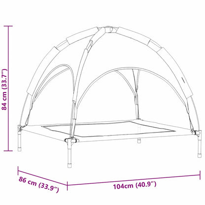 Hundebett Silbergrau xl Stahl