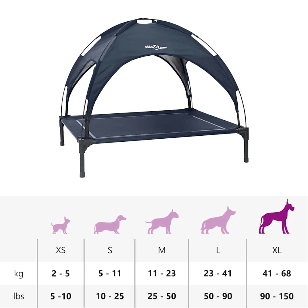 Hundebett Marineblau xl Stahl