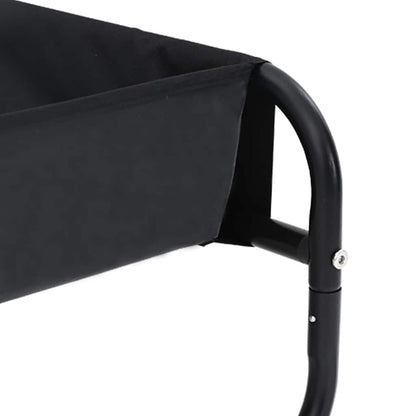 Hundebett Schwarz ML Oxford-Gewebe und Stahl