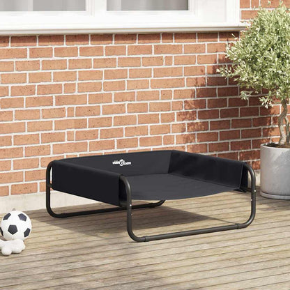 Hundebett Schwarz ML Oxford-Gewebe und Stahl