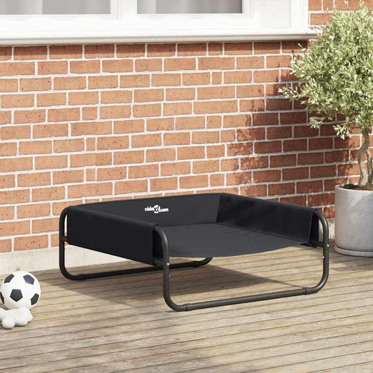Hundebett Schwarz ML Oxford-Gewebe und Stahl