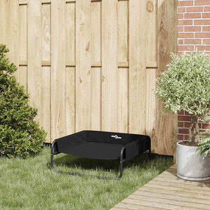 Hundebett Schwarz ML Oxford-Gewebe und Stahl