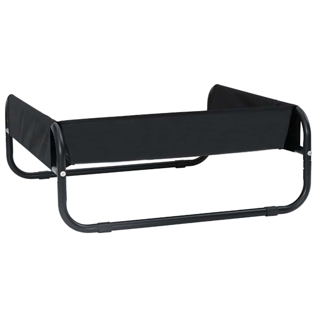 Hundebett Schwarz ML Oxford-Gewebe und Stahl