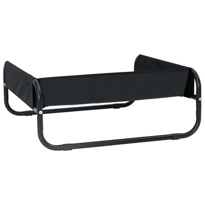 Hundebett Schwarz ML Oxford-Gewebe und Stahl