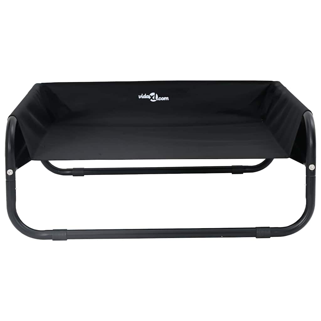 Hundebett Schwarz ML Oxford-Gewebe und Stahl