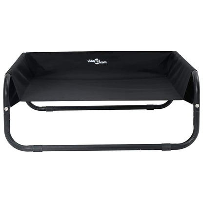 Hundebett Schwarz ML Oxford-Gewebe und Stahl