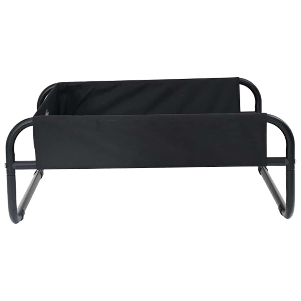 Hundebett Schwarz ML Oxford-Gewebe und Stahl