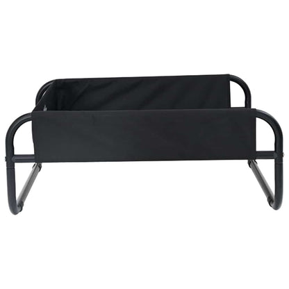 Hundebett Schwarz ML Oxford-Gewebe und Stahl