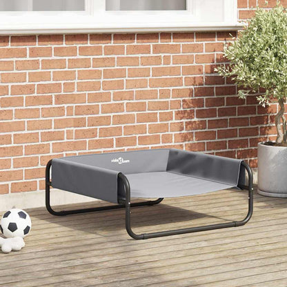 Hundebett Hellgrau ML Oxford-Gewebe und Stahl